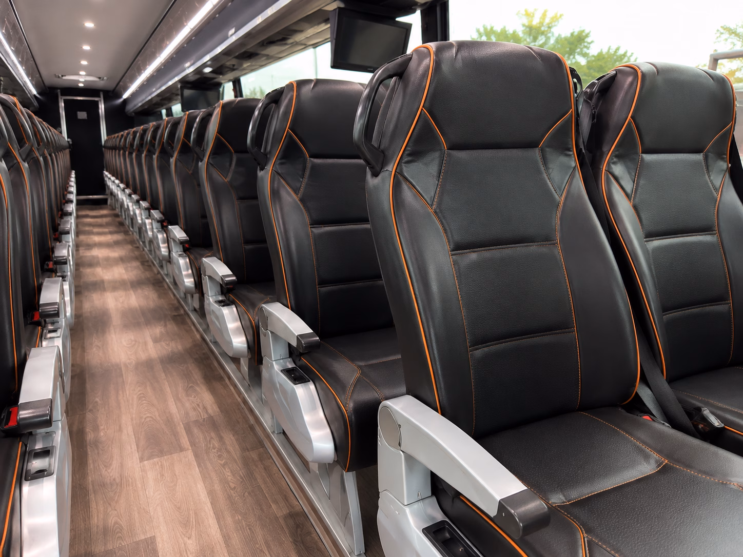 springdale charter bus interior